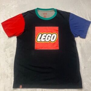 UNIQLO x Lego Men's Medium T-Shirt Logo Colorblock Collab Short‎ Sleeve Tee
